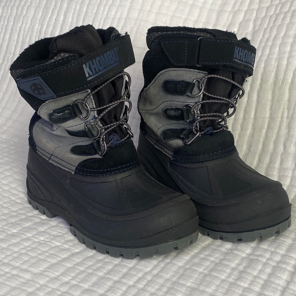 Khombu Leather Faux Fur Snow Boots